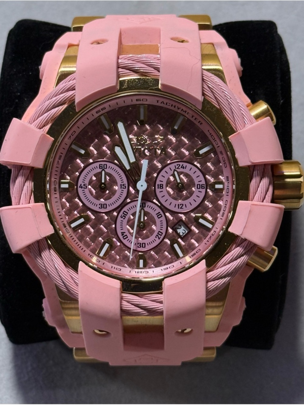 Invicta Bolt Sport 43220 Pink and Gold Bolt Chronograph Watch